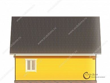Проект деревянного дома 9x9 фасад 3