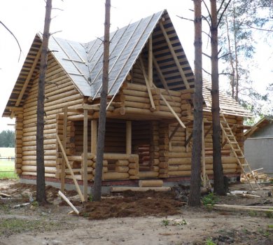 Строительство дома из бревна в 2015 году